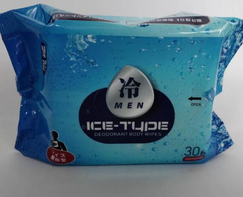 Portable Ice Cooling Adult Alcohol-free Deodorant Body Wipes