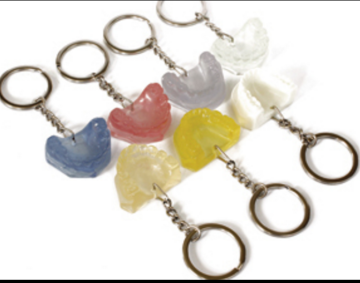 Colorful Denture Pendant Key Chain for Dental Clinics Promotion Gifts