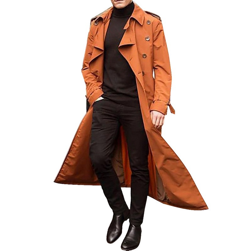 Plus Size Blank Men S Trench Coat