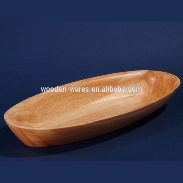 Boat shaped salad bowl natural living bamboo salad bowls