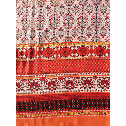 Border Design Rayon Challis 30S Printing Woven Fabric