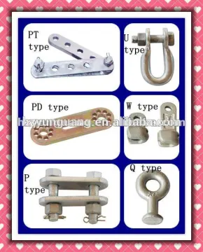 hot-dip galvanized forged clevis pole line hardware electric power line cable fitting power overhead cable tension accessories
