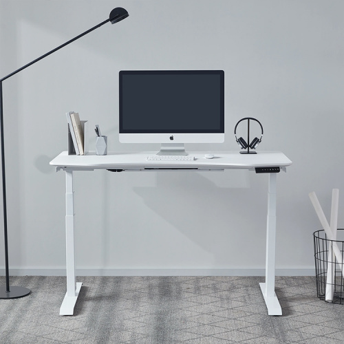 Hoogte verstelbaar staand bureau met toetsenbordlade