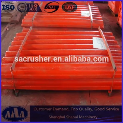 mining crusher machine parts high manganese steel crusher armor plate jaw liners casting steel Shanbao SBM jaw plate