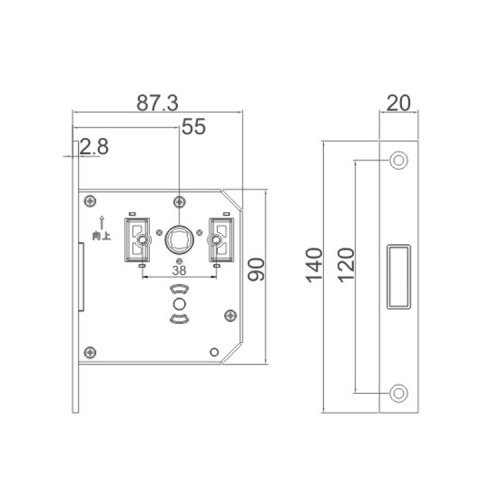 Невидимый кузов дверной блокировки для домашней безопасности