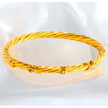 Luxury Fashion Steel Twisted Titanium Bracelet