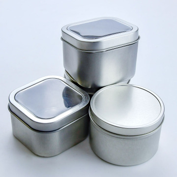 Round Square Empty Metal Candle Travel Tins