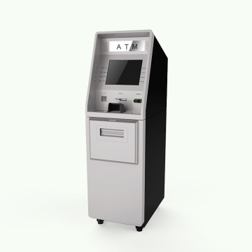 Банкомат на банкомат с бели етикети