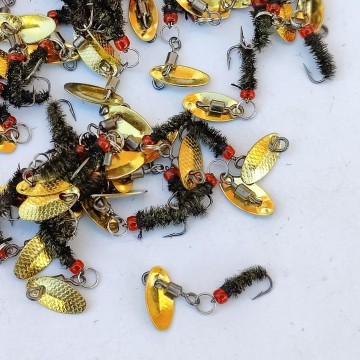 High-Quality Spinning Sequin Nano Fly Spoon Lures for Fishing Bait