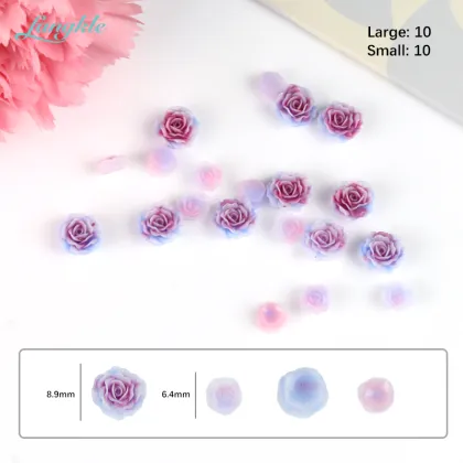 Fangkle 3D Nail Flower Resin Rhinestones Decorations