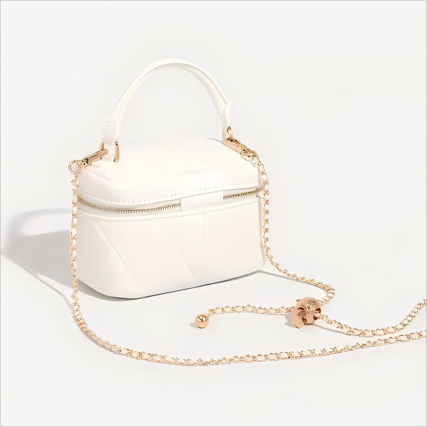 2025 Summer Fashion Striped Chain Box Handbag