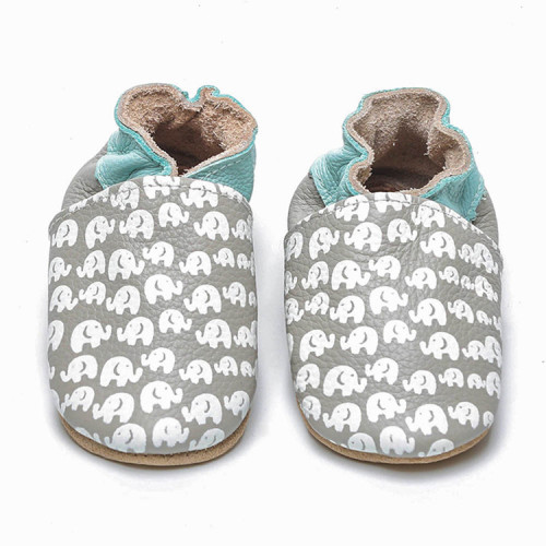 Животни печат меки кожени бебешки чехли обувки