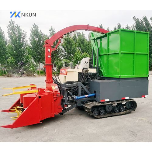 60 HP Double Row Diesel-Powered Crawler Silage Harvester for Tractor