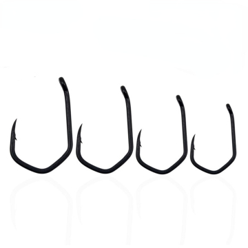 Bulk High-Carbon Steel V-Curve Barbed PTFE Coated Carp Fishing Hooks 2/4/6/8#