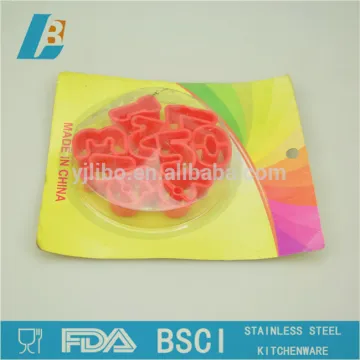 number shape silicone cookie mould