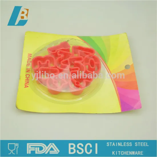 number shape silicone cookie mould