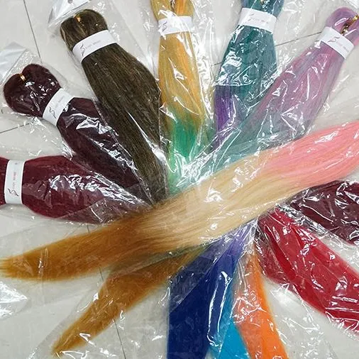Ombre Easy Braids Synthetic Crochet Pre Stretched Easy Braiding Hair Extensions For Black Women