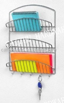 Wall Mounted Letter & Key Holder Rack