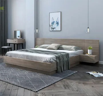 Wooden bed frame for double bed