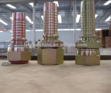 zinc plated carbon steel hydraulic fitting and adapter