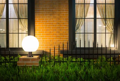 LED Solar Garden Lights - Outdoor Decorative Pathway Pillar Lights