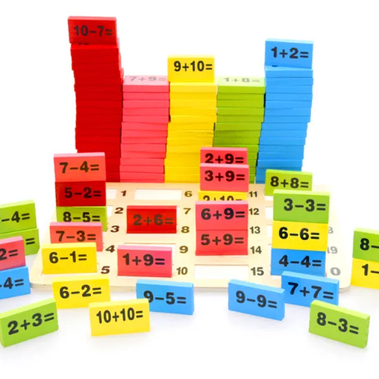 Montessori Educational Toy Wooden Math Toys for Children Mathematics Domino 3-4-5-6-7-8 Years Old Game Funny Gifts Kids