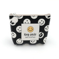 Emoji smile style PU make up coin purse