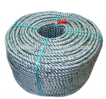 3 strand pp floating rope gray with black fleck XINSAILFISH
