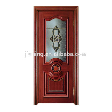 Hot sale solid wood door with glass design