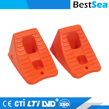 Plastic wheel chock for small vehicles, custom wheel chock holder