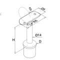 Support de main courante réglable en acier inoxydable