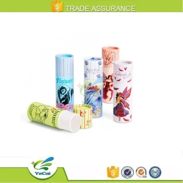 Fashionable matte black lipstick tubes paper round gift small round box