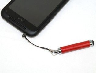 Alloy / Rubber Touchscreen Stylus Pen With Smaller Size And Shot Rope Lanyard For Iphone3