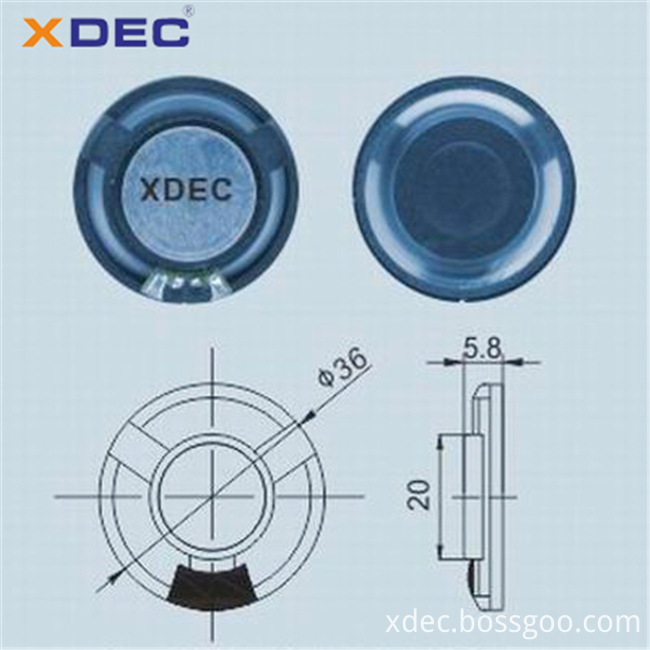 36mm 8ohm 2w bass speaker 36mm 8ohm 2w bass speaker