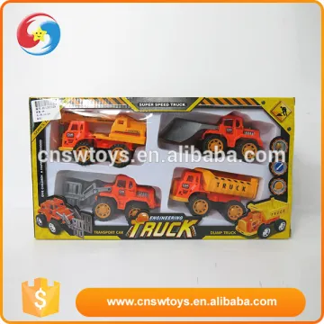 Lovely mini plastic BO red funny children engineering vehicle power wheels toy car