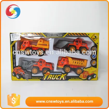 Lovely mini plastic BO red funny children engineering vehicle power wheels toy car