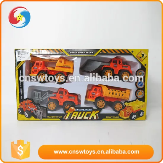 Lovely mini plastic BO red funny children engineering vehicle power wheels toy car