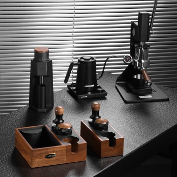Universal Espresso Knock Box for Tamper Cleaning - MHW-3BOMBER 51-58mm Wood Tamping Station