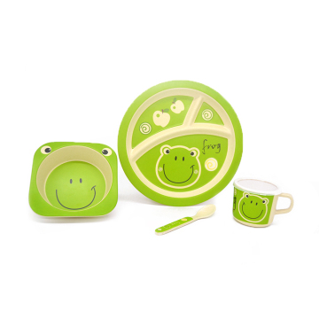 wholesale new design cheap bulk square biodegradable melamine bamboo luxury kids dinner ware plate dinnerware set for wedding