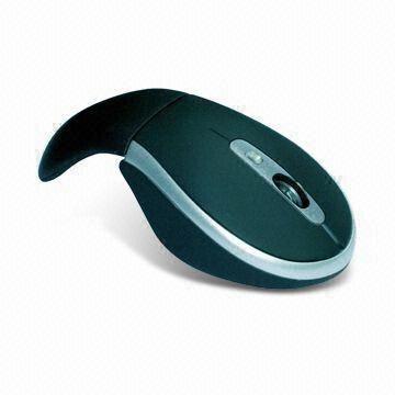 Folding Wireless Mouse, Suits for Left Handed/Right Handed and Matches with Hands Curve