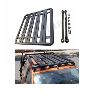 Adjustable Aluminum Roof Rack Platform 135x125CM for Pickup Trucks