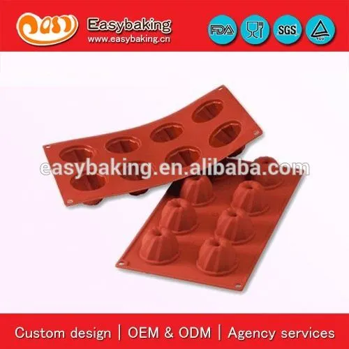 8 Cavities small gugelhopf cake baking pans silicon bakeware