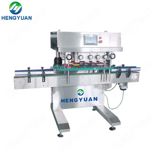 Automatic Eight Wheels Screwing Lid Bottle Capping Machine with HMI Touch Screen - HYXG-8XT