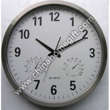 stainless steel wall clock