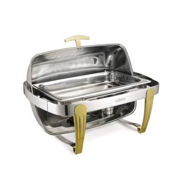Full Size Roll-Top Chafing Dish Set with GN 1/1 Food Pan - 8.5 Ltr Disposable Chafing Dishes
