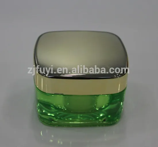 15/30/50g plastic skin care use container with golden metal cap