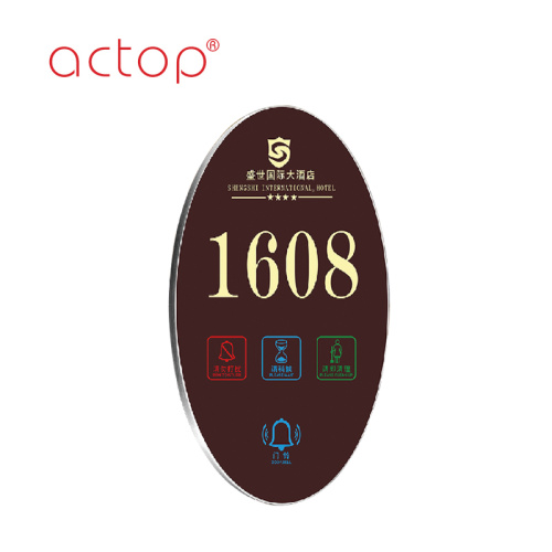 Factory custom Acrylic metal hotel number plate