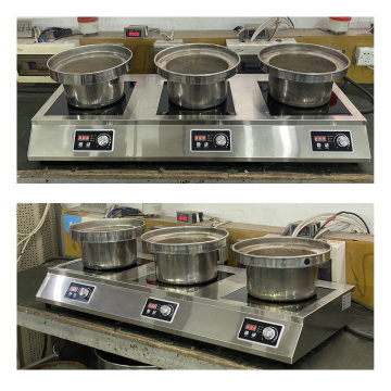3500W Countertop Commercial Induction Range Hob Stove Cooktop Cooker - 3 Burner Portable High Power