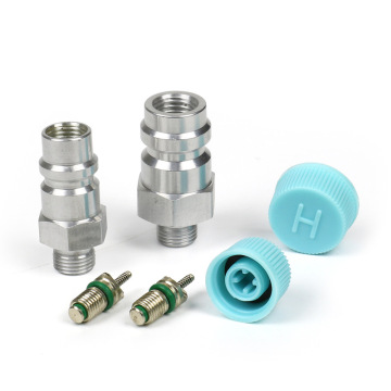 RGFROST Universal R134a R12 High Low Side Service Port Welding Valve with JRA Valve Core and C a p
