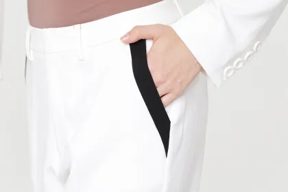 White High Waist Womens Pants